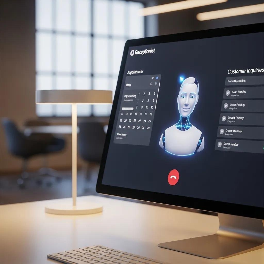 Virtual receptionist dashboard showing AI-driven customer intake